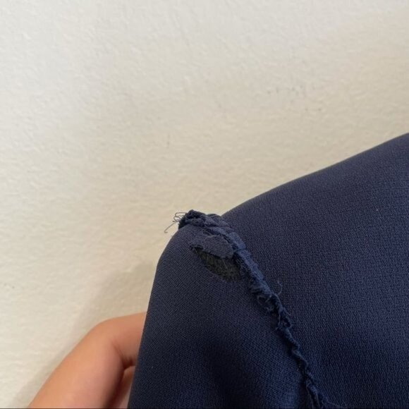 Cinq à Sept Kit Single Breasted Blazer Jacket Navy Blue Size 4 - Picture 11 of 12